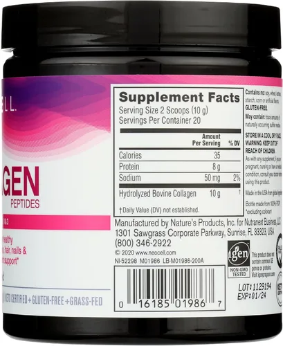Vista 5 de Neocell Super Colágeno Polvo A 6,600 mg Colágeno Tipos 1 y 3 - Sin Sabor - 7 Onzas