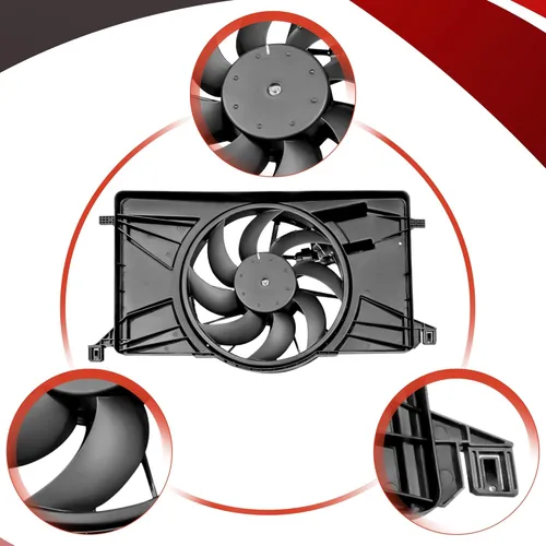 Vista 3 de PartsFlow Conjunto de ventilador de refrigeración del motor para Ford Focus 2.0L L4 621-606 2012 2013 2014 2015 2016 2017 2018
