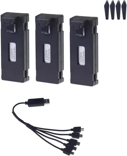 Vista 13 de RC Drone Battery for E88 E99 E88PRO E525 E99PRO, K3 3.7V 6500Mah Quadcopter Helicopter Mini Drone Battery(1pcs 6500mah e88)