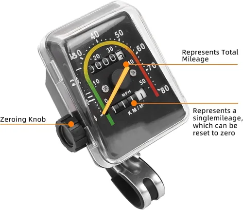 Vista 4 de Velocímetro, Bikle Odómetro Ciclismo Computadora Código Mecánico Mesa Retroiluminación LCD Pantalla de Seguimiento de Distancia