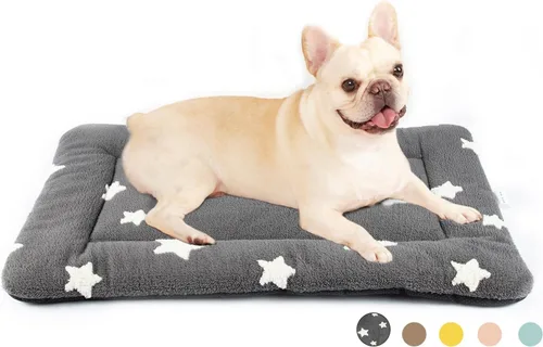 Vista 30 de Mora Pets - Cama para gatos de interior lavable, almohadilla antideslizante para jaula de perros, linda cama para perros con estrellas para perros