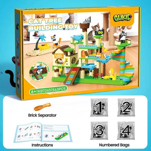Vista 7 de Juego de construcción de árbol para gatos, juguete de torre