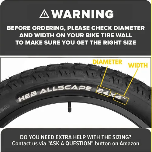 Vista 3 de Allscape - Neumáticos de bicicleta eléctrica de 20 x 4.0 pulgadas, neumáticos de bicicleta resistentes de 20 pulgadas para bicicletas eléctricas