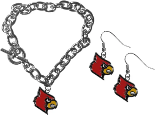 Vista 35 de Siskiyou Sports NCAA unisex-adult Chain Bracelet and Dangle Earring Set