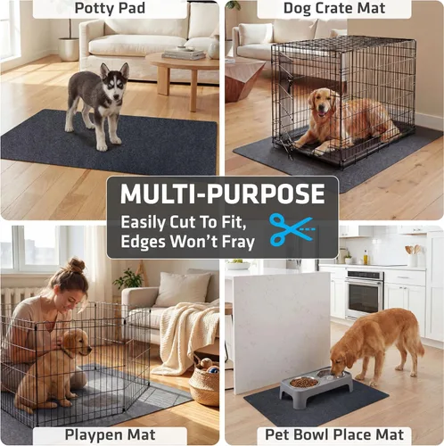 Vista 9 de Drymate Paquete de 2 almohadillas lavables para orina de perros (29"x36"), impermeables, absorbentes, antideslizantes, reutilizables, alfombrillas