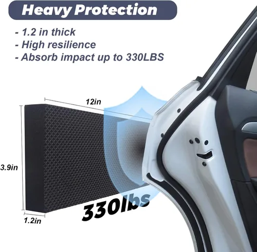 Vista 2 de Protector de Pared de Garaje Protectores de Puerta de Automóvil Guardas de Garaje Parachoques Espuma EVA Gruesa Resistente al Agua Autoadhesivo