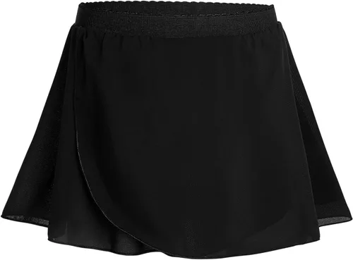 Falda de Danza de Ballet para Niñas de 3 a 12 Años, Brillante, de PonerseEnvolvente, Ropa de Danza de Gasa, Rosa, Negro, Blanco, Morado