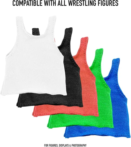 Vista 2 de Juego de 5 camisetas musculares para figuras de acción de lucha libre