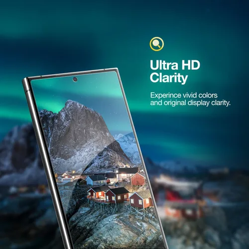 Vista 4 de magglass Protector de pantalla HD para Samsung Galaxy S24 Ultra vidrio templado con protector de lente de cámara (aplicador fácil incluido)
