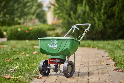 Vista 8 de Scotts Turf Builder EdgeGuard DLX Broadcast Spreader - Esparcidor de transmisión (paquete de 3)