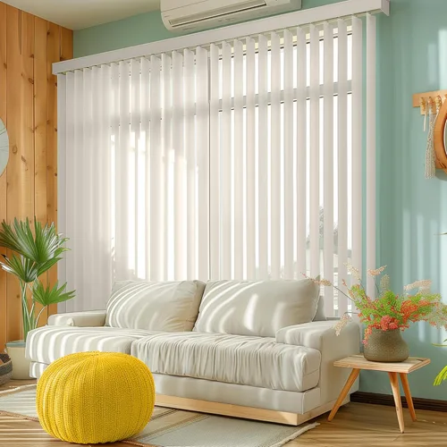 Vista 3 de DALIX - Láminas de repuesto para persianas verticales de PVC, curvadas, lisas, color marfil, 82.5 x 3.5 (paquete de 2)