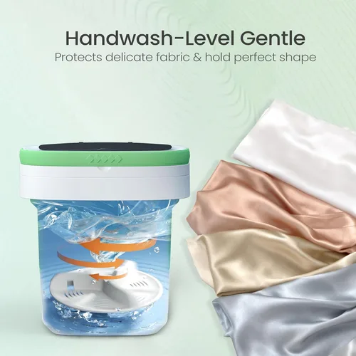 Vista 5 de Lavadora portátil – Mini lavadora plegable de 16 litros con cesta giratoria, limpieza profunda para ropa pequeña y 3 modos de limpieza, lavandería