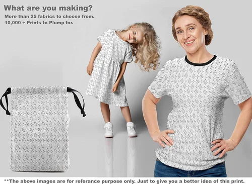 Vista 6 de oneOone Cotton Flex Black Fabric Block Craft Projects Decor Fabric Printed by The Yard 40 Inch Wide-6J