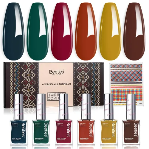 Vista 16 de Beetles - Juego de esmaltes de uñas rosa, corazones Aflutter 6 colores, rosa intenso y rojo 0-Corazones Aflutter