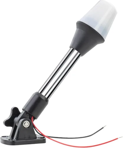 Vista 16 de Pactrade Marine Luces de navegación para barcos – Luz LED blanca de popa de 9.5 pulgadas (montaje en superficie, base plegable) – Accesorios