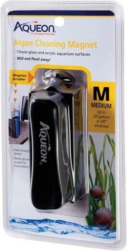 Vista 10 de Aqueon Raspador de algas de acuario, imanes de limpieza de peceras para vidrio/acrílico, mini
