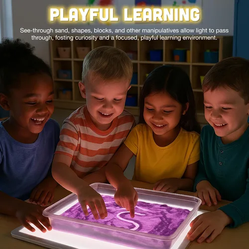 Vista 3 de Constructive Playthings CHG-73 Cp panel de luz LED ultrabrillante tipo juguete Luz LED interactiva para suministros de arte, herramientas