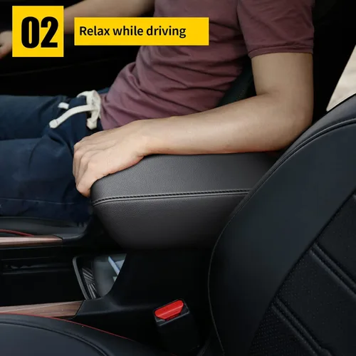 Vista 3 de AOMSAZTO Fundas de reposabrazos para CRV 2017-2022 Negro