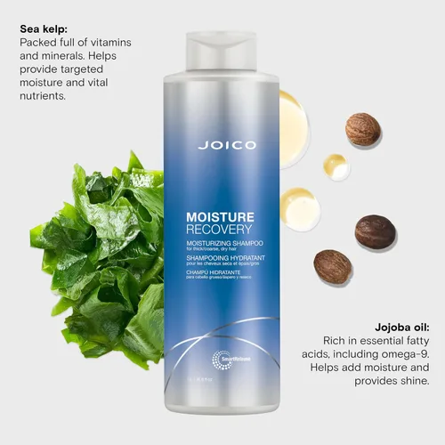 Vista 5 de Joico Moisture Recovery Moisturizing Shampoo For Thick, Coarse, Dry Hair Replenish Moisture Restore Smoothness & Elasticity Reduce Breakage