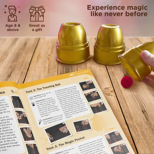 Vista 3 de Thames & Kosmos Magic: Gold Edition Juego con 150 trucos Manual de instrucciones a todo color de 96 páginas 42 accesorios Tutoriales