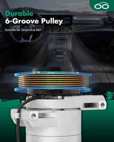 Vista 5 de SCITOO Compresor de CA con embrague para Nissan Cabstar 2.5L 2008 2009, compresor de aire acondicionado de enfriamiento rápido para Nissan Rogue