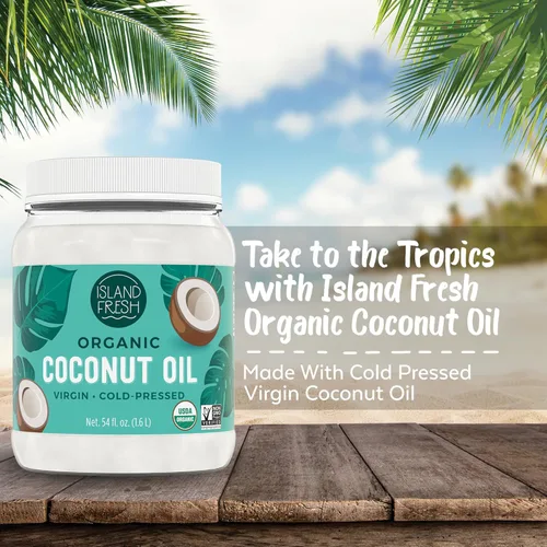 Vista 3 de Island Fresh - Aceite de coco virgen orgánico de calidad superior, 54 onzas