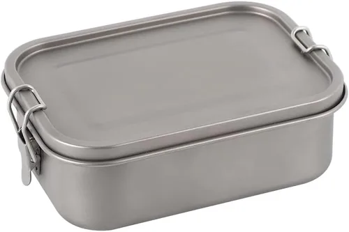 Fiambrera de titanio puro al aire libre que acampa bento caja de almuerzo caja de picnic vajilla portátil (tamaño : 1 27.1 fl oz)