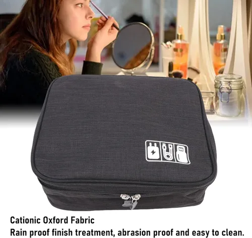 Vista 7 de Pongnas Travel CableBag with Elastic Dividers Compact Electronics Storage Case for,Cords & Tech Accessories