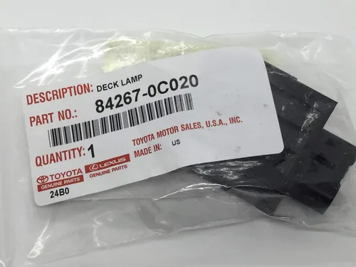 Vista 4 de Interruptor de luz de cama para lámpara de cubierta Toyota Tacoma & Tundra original 84267-0C020, NEGRO
