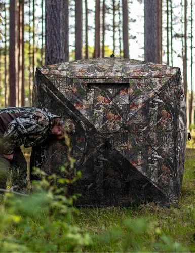 Vista 6 de TIDEWE Hunting Blind 270°See Through with Carrying Bag for Turkey Hunting, Pop Up Ground Blinds, Portable Resilient Hunting Tent