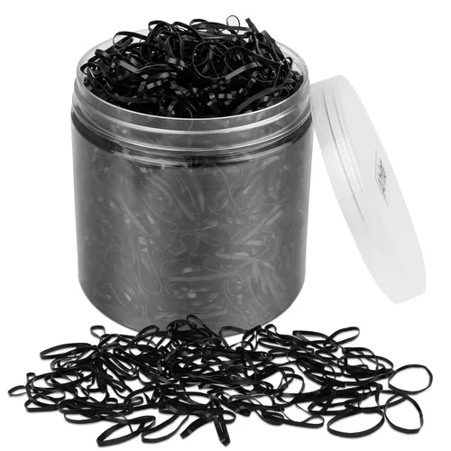 Vista 8 de 2000 bandas elásticas para el cabello, AHIER de 0.079 in de ancho y 1.181 in de longitud, soportes desechables para el cabello, ideales para cabello