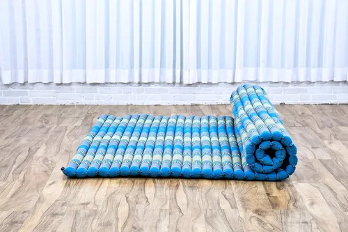 Vista 142 de Leewadee colchón tailandés enrollable para cama de invitados, tapete de yoga, para masaje tailandés, ecológico, orgánico y natural.
