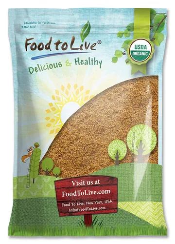 Vista 12 de Food To Live Semillas de lino doradas integrales, orgánicas certificadas (crudas, no transgénicas, semillas de lino a granel)