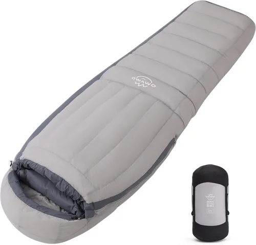 Vista 8 de 10°F 0°F 10°F 15°F Down Sleeping Bag for Adults,800/650 Fill Power,Ultralight Wearable 4 Season Cold Weather Rectangle Sleeping Bag for Camping