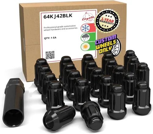 Wheel Accessories Parts 23 tuercas hexagonales dobles cromadas de 1/2 a 20 hilos de 1.378 in y 1.38 pulgadas de largo, llave hexagonal doble cromada