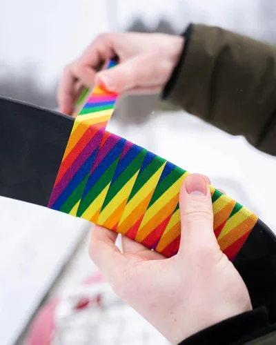 Vista 2 de Renfrew Cinta de hockey de tela Pro Rainbow