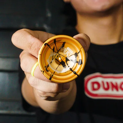 Vista 7 de Duncan Toys Barracuda - Yoyó sin respuesta de nivel profesional, rodamiento cóncavo y cuerpo de aluminio, azul con salpicaduras