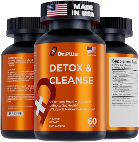 Detox Cleanse - Desintoxicación para mujeres y hombres | Apoyo a base de hierbas para el colon y el hígado con Senna, cáscara de psyllium y