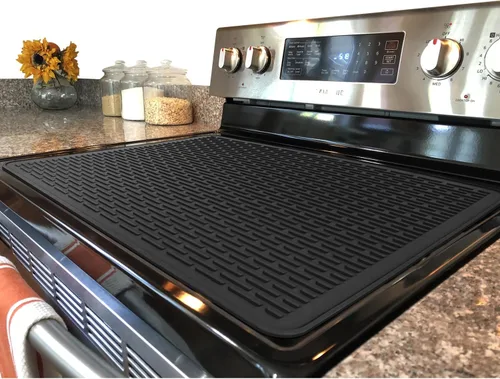 Vista 14 de YUHFERA Cubierta superior de estufa para estufa eléctrica, tapete de silicona para encimera de vidrio, protector de placa de cocina, alfombrillas