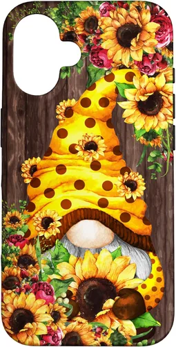 Vista 32 de Yellow Sunflower Gnome for Women Cute Summer Flower Pattern Case for iPhone 17