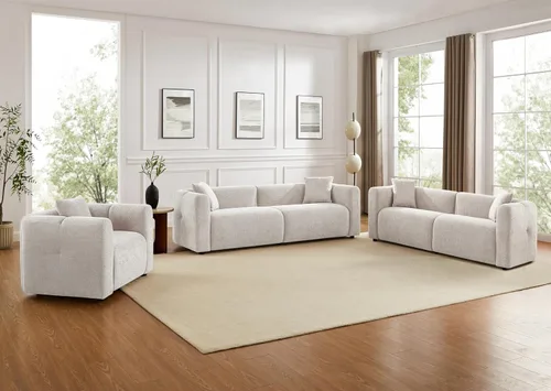 VANOMi Juego de sofá modular modular de gran tamaño con sofá de 95 pulgadas y sillones de 42 pulgadas, juego de muebles de sala de estar, sofá