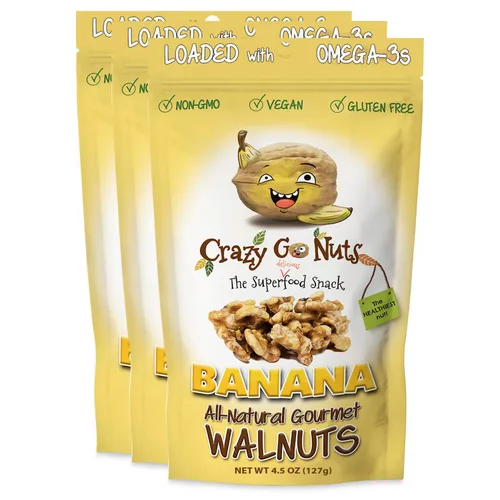 Vista 21 de Crazy Go Nuts - Galletas de avena con nueces glaseadas, aperitivos saludables, veganas, sin gluten, superalimentos, natural, sin OMG, ALA, ácidos
