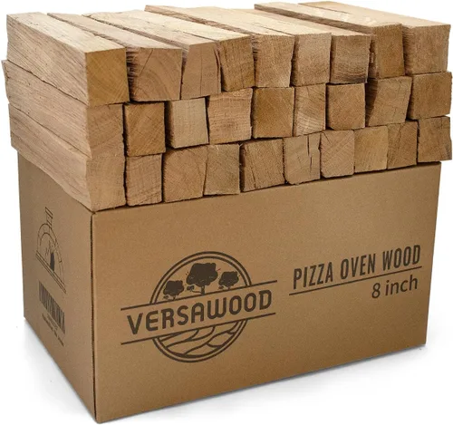 Vista 8 de Horno de pizza de madera, madera de roble secada al horno para hornos de pizza, troncos sin corteza de 3.5 pulgadas, ideal para Ooni, Gozney, estufa