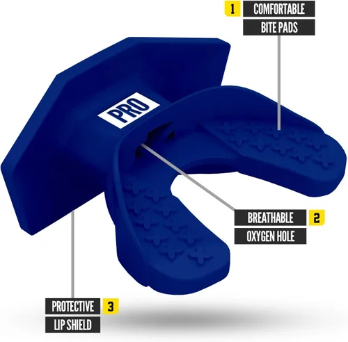 Vista 131 de Nxtrnd One Protector Bucal de Fútbol Americano, Correa Incluida, Se Adapta a Adultos y Jóvenes (Negro)