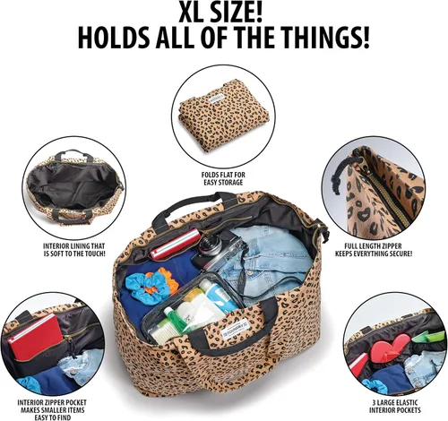 Vista 3 de Foundry by Fit + Fresh, All The Things - Bolsa de mano, equipaje, bolsa de lona de viaje, bolsas de fin de semana para mujer