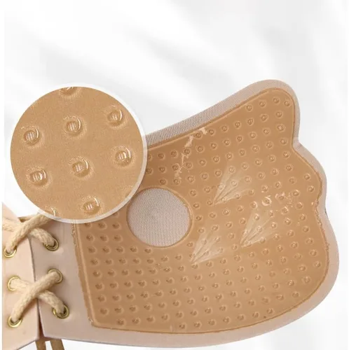 Vista 4 de O-OBDO 4nos - Brasier adhesivo reutilizable para espalda descubierta, sin espalda, brasier oculto sin tirantes, brasier adhesivo con realce