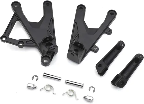 Vista 6 de Soporte de pie delantero negro compatible con YZF R1 R1S R1M 2015-2018 [P/N: MT390-046-BK]