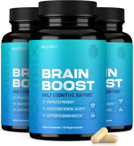 Vista 9 de Brain Boost de Nootrix - Paquete de 2 120 cápsulas - Suplemento nootrópico premium - Mejora la función cognitiva y la memoria, mejora el enfoque