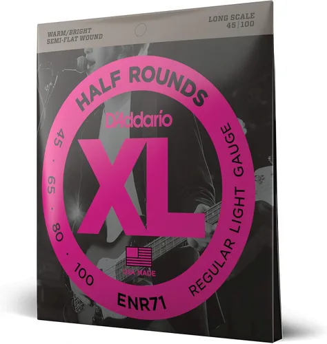 Vista 10 de D'Addario XL medias rondas cuerdas para bajo - ENR72 - escala larga - calibre mediano, 50-105