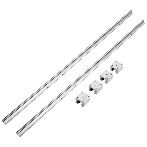 Vista 10 de VEVOR Riel lineal, 2 piezas SBR20-1500mm, carril de deslizamiento lineal, kit CNC de 4 piezas de bloque de rodamiento SBR20UU, kit de carriles